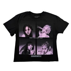 Blackpink 'How You Like That' Graphic Shirt Black Pink K-Pop Cropped Small Tee